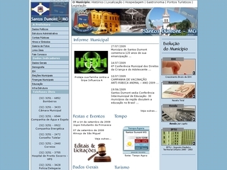 Thumbnail do site Prefeitura Municipal de Santos Dumont