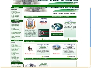 Thumbnail do site Prefeitura Municipal de Espera Feliz