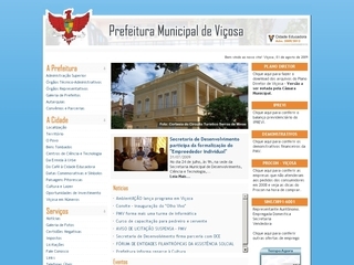 Thumbnail do site Prefeitura Municipal de Vicosa