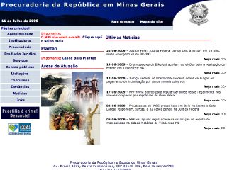 Thumbnail do site Procuradoria da República em Minas Gerais