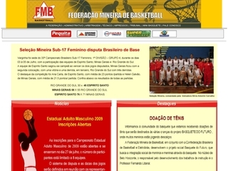 Thumbnail do site FMB - Federação Mineira de Basket