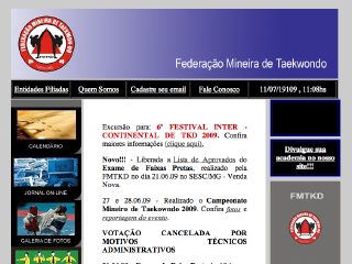 Thumbnail do site FMTKD - Federação Mineira de Taekwondo
