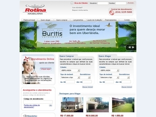 Thumbnail do site Rotina Administração e Empreendimentos Imobiliários