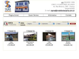 Thumbnail do site Sigma Imobiliria e Construtora