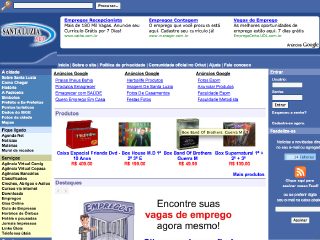 Thumbnail do site Santa Luzia Net - Sua Cidade na Internet