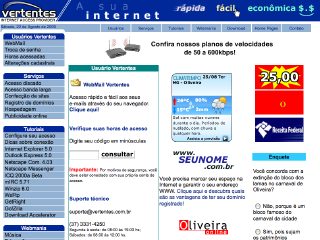 Thumbnail do site Vertentes - internet access provider