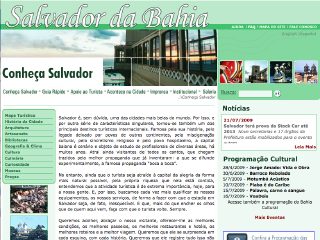 Thumbnail do site Site Oficial de Turismo da Cidade de Salvador