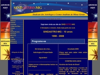 Thumbnail do site Sindicato dos Astrologos de Minas Gerais