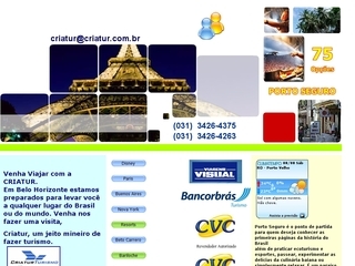 Thumbnail do site Criatur - Agncia de Viagens e Turismo