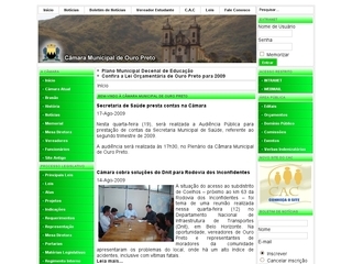 Thumbnail do site Cmara Municipal de Ouro Preto