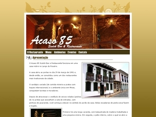 Thumbnail do site Acaso 85 - Scotch Bar & Restaurante