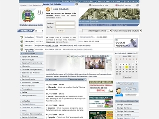 Thumbnail do site Prefeitura Municipal de Una