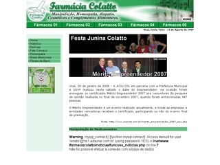 Thumbnail do site Farmcia Colatto