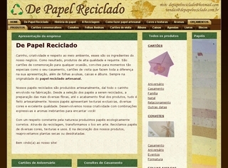 Thumbnail do site Papel Reciclado Artesanal