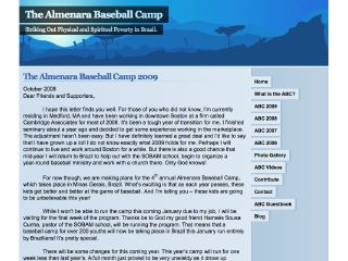 Thumbnail do site Almenara Baseball Camp