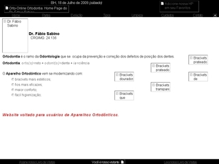 Thumbnail do site Orto Online Ortodontia