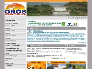 Thumbnail do site Prefeitura Municipal de Oros