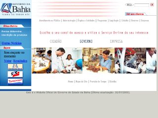 Thumbnail do site Portal Oficial do Estado da Bahia