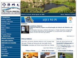 Thumbnail do site Prefeitura Municipal de Tabuleiro do Norte