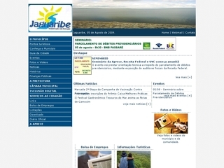 Thumbnail do site Prefeitura Municipal de Jaguaribe