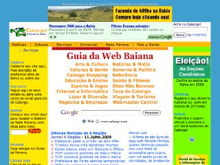 Thumbnail do site Calango! O Portal da Bahia, Brasil