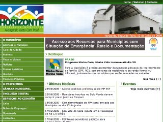Thumbnail do site Prefeitura Municipal de Horizonte