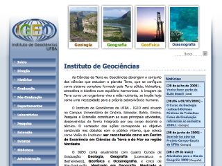 Thumbnail do site Instituto de Geociências