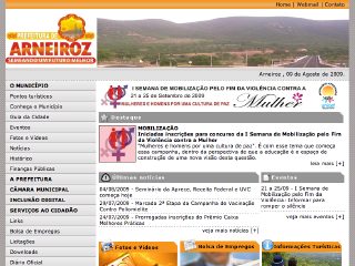 Thumbnail do site Prefeitura Municipal de Arneiroz