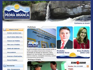 Thumbnail do site Prefeitura Municipal de Pedra Branca