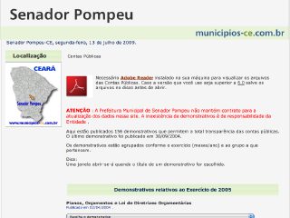 Thumbnail do site Prefeitura Municipal de Senador Pompeu