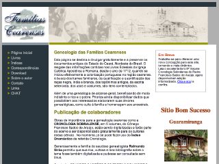 Thumbnail do site Genealogia das Famlias Cearenses