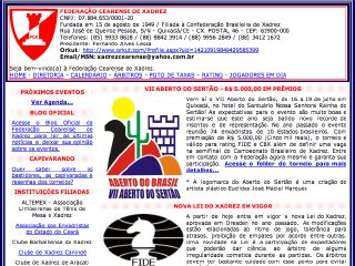 Thumbnail do site Federação Cearense de Xadrez