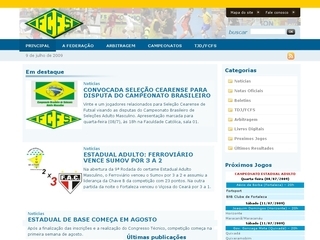 Thumbnail do site Federao Cearense de Futsal