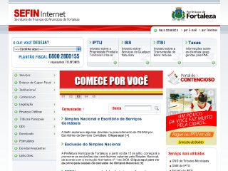 Thumbnail do site Sefin - Secretaria de Finanças de Fortaleza