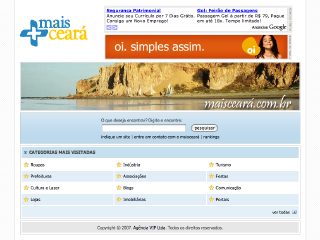 Thumbnail do site Mais Cear - Guia de Sites Cearenses