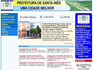 Thumbnail do site Prefeitura Municipal de Santa Ins