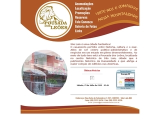 Thumbnail do site Pousada Dos Leões