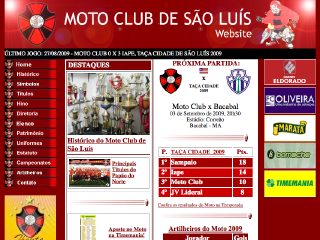 Thumbnail do site Moto Club de So Lus