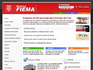 Thumbnail do site FIEMA - Federao das Indstrias do Estado do Maranho