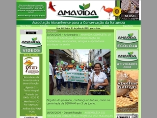 Thumbnail do site AMAVIDA - Associao Maranhense para a Conservao da Natureza