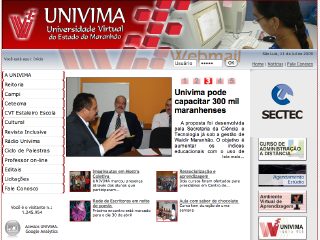 Thumbnail do site UNIVIMA - Universidade Virtual do Maranho