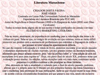 Thumbnail do site Literatura Maranhense