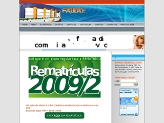 Thumbnail do site Faculdade de Educao So Francisco - FAESF