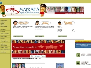 Thumbnail do site Matraca - Agência de Notícias da Infância