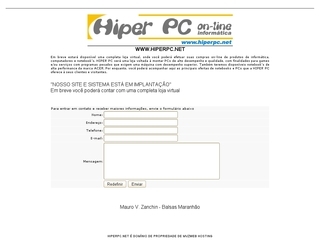 Thumbnail do site Hiper PC On-Line Informtica