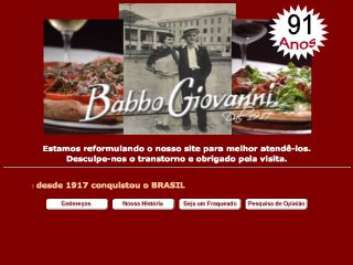 Thumbnail do site Babbo Giovanni Pizzaria