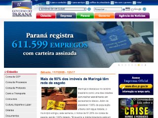 Thumbnail do site Governo do Estado do Paran