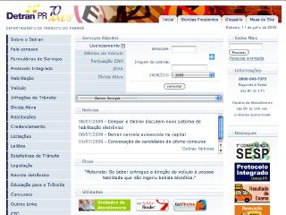Thumbnail do site DETRAN - Paran