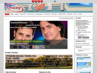 Thumbnail do site Rdio 104 FM (Rdio guas Claras FM Ltda.)
