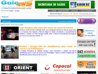 Thumbnail do site GoioNEWS - O Jornal Eletrnico de Goioer e Regio